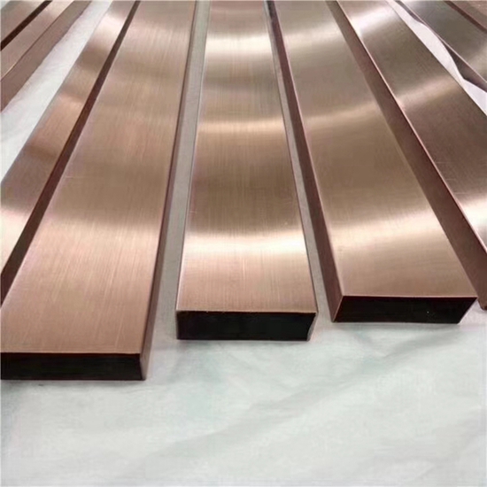 Rose Golden Surface Stainless Steel Pipe in Stock